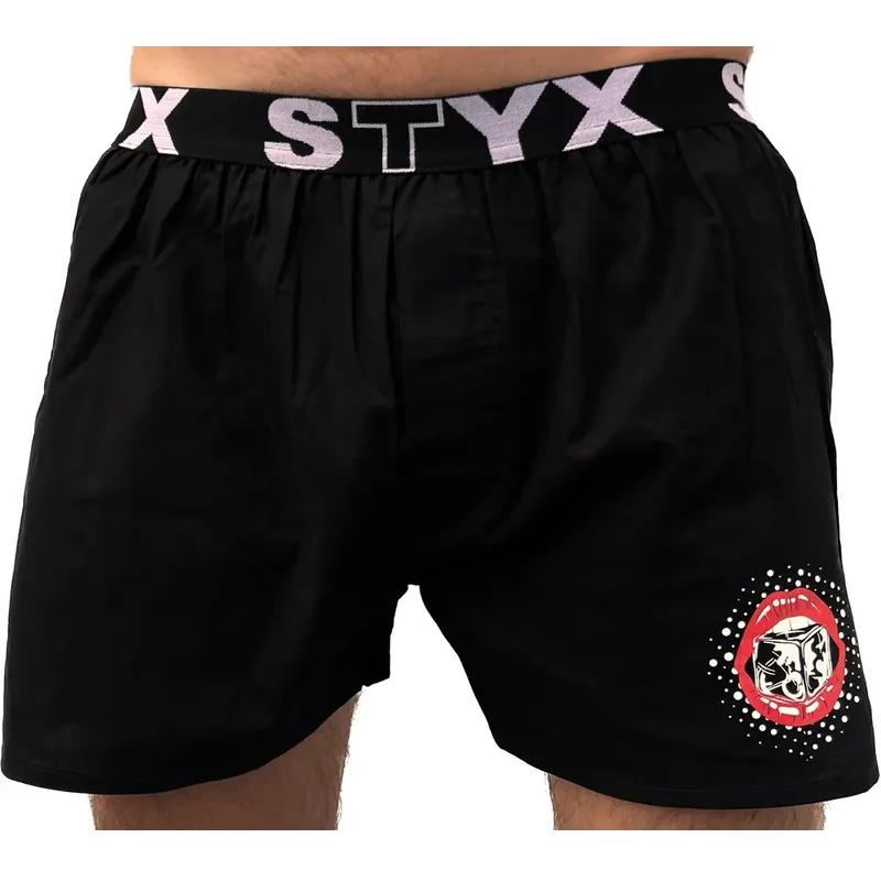 Men's sports boxer shorts — erotic fair, lips pattern