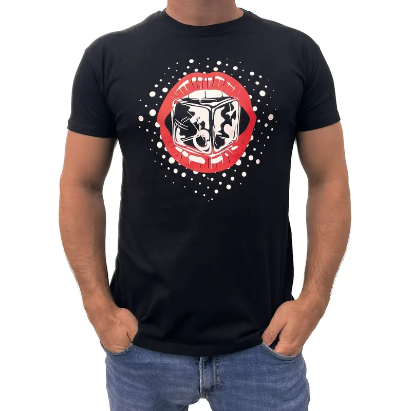 Men's T-shirt — erotic fair, lips pattern