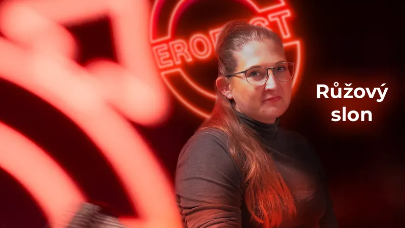 Obálka 6. dílu Erofest Podcastu — Růžový slon