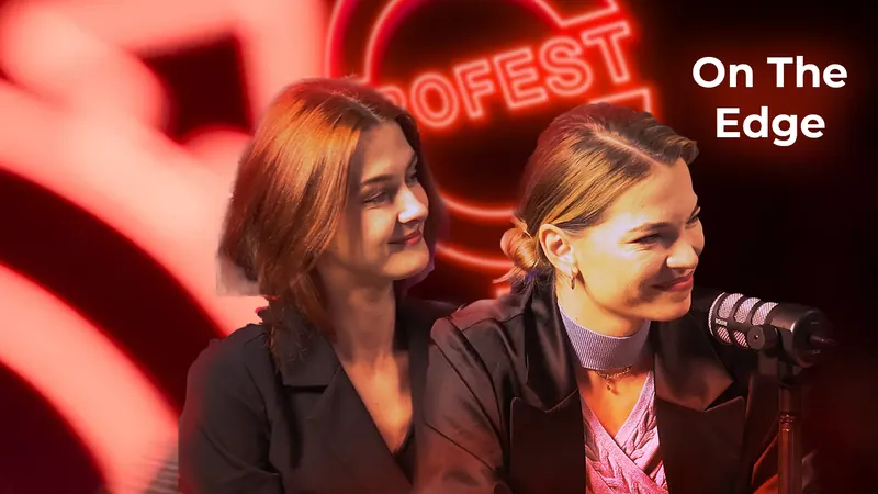 Obálka 5. dílu Erofest Podcastu — On the Edge