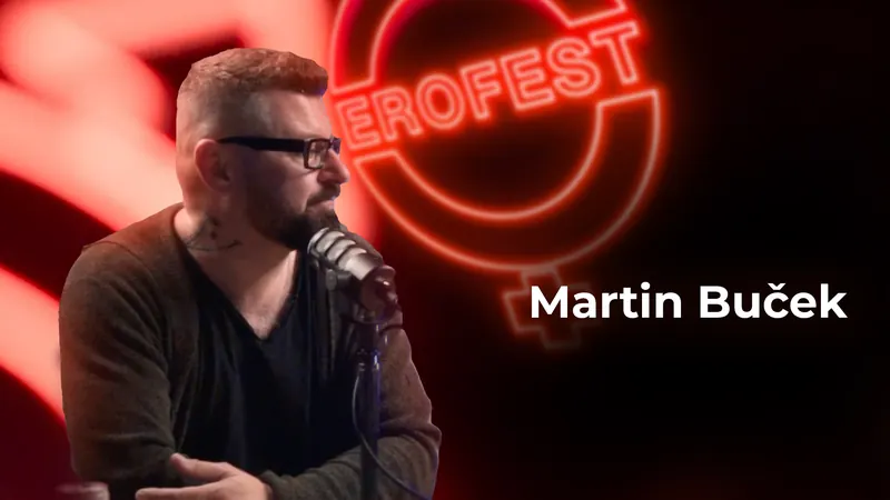 Obálka 14. dílu Erofest Podcastu — Martin Buček