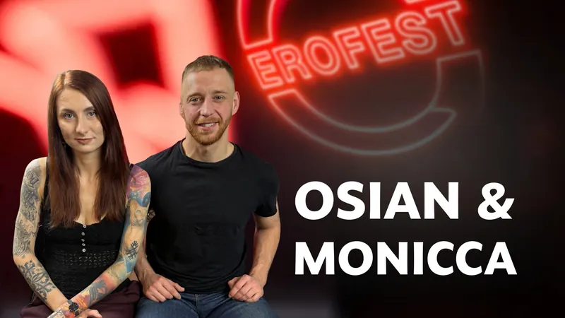 Obálka 34. dílu Erofest Podcastu — Osian & Monicca