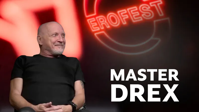 Obálka 41. dílu Erofest Podcastu — Master Drex