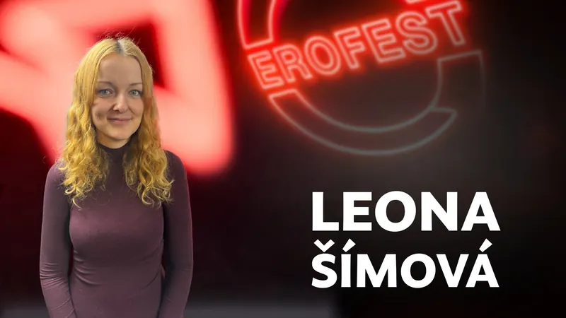 Obálka 39. dílu Erofest Podcastu — Leona Šímová