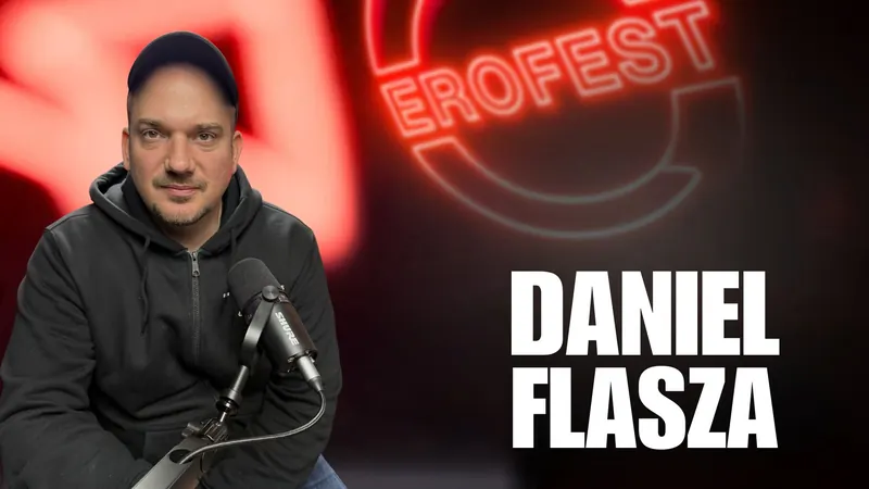 Obálka 56. dílu Erofest Podcastu — Daniel Flasza